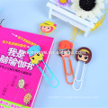 School Gift flexible pvc bookmark paper clip